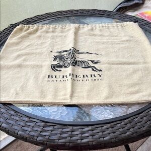 Burberry Tan Dust Bag with Black Logo